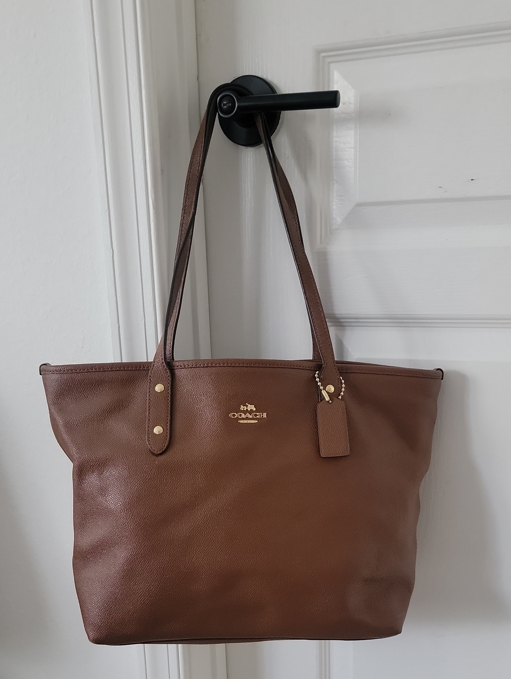 Coach Leather Tote Bag in Brown